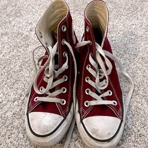 Maroon Converse High Tops